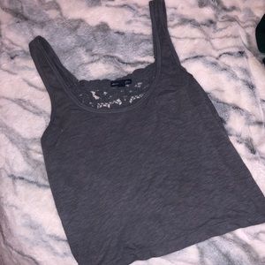 AE grey lace tank